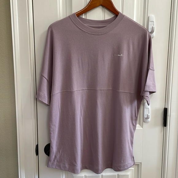 PINK Victoria's Secret Tops - 🩶VS PINK lavender oversized tee shirt.  M